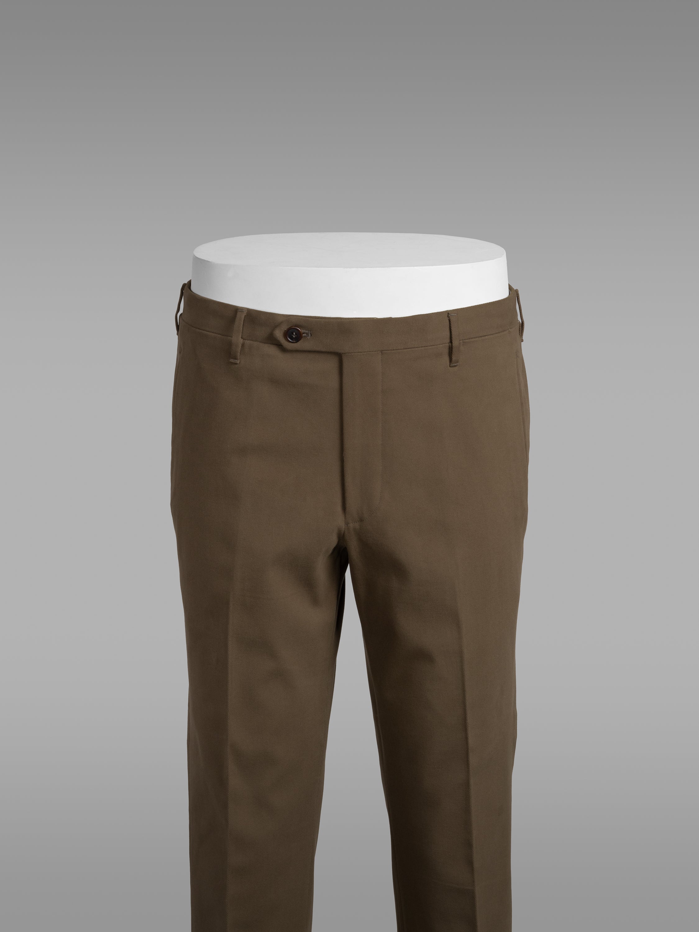 Dark mud cotton elastan trousers